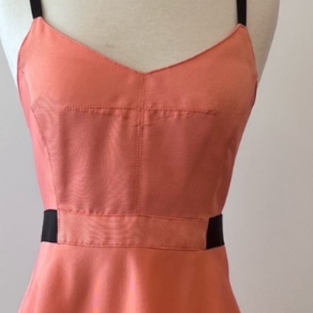 Rachel Roy Bright Peach Orange A-Line Dress - Picture 4 of 12